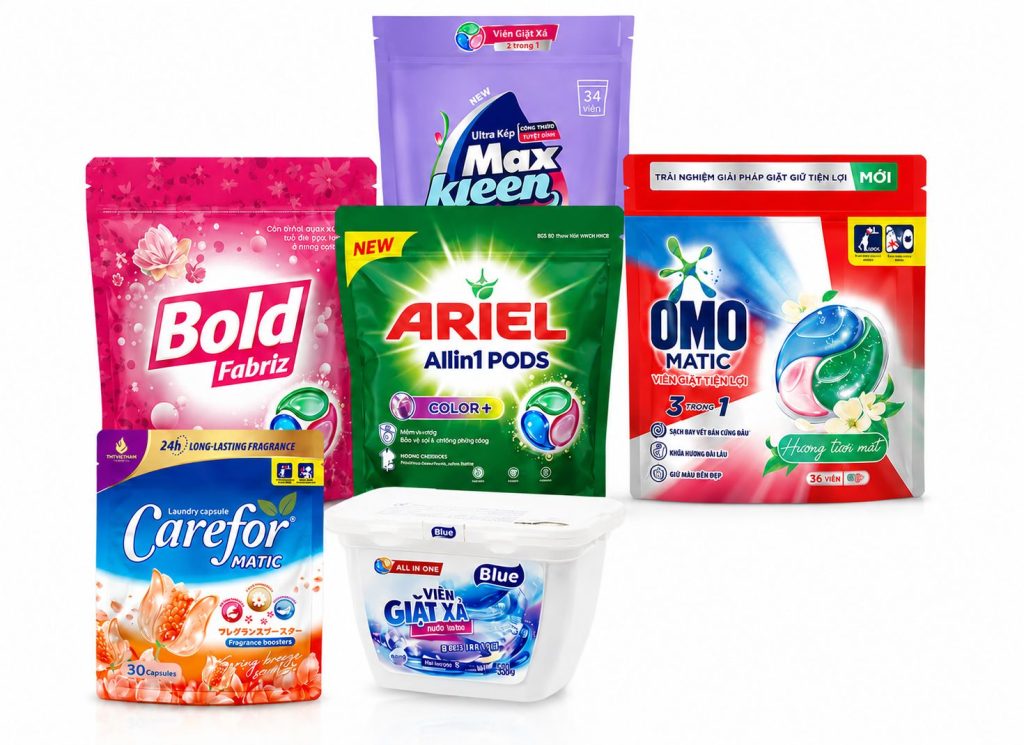 5+ thương hiệu viên nước giặt hiệu quả, an toàn và chất lượng