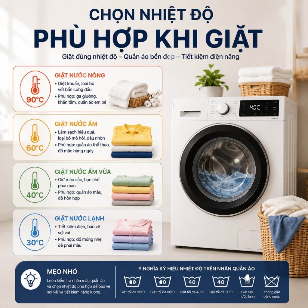 Ưu điểm và nhược điểm của việc sử dụng máy giặt nước nóng 