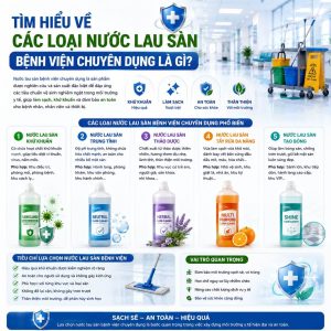 Tìm hiểu về các loại nước lau sàn bệnh viện chuyên dụng