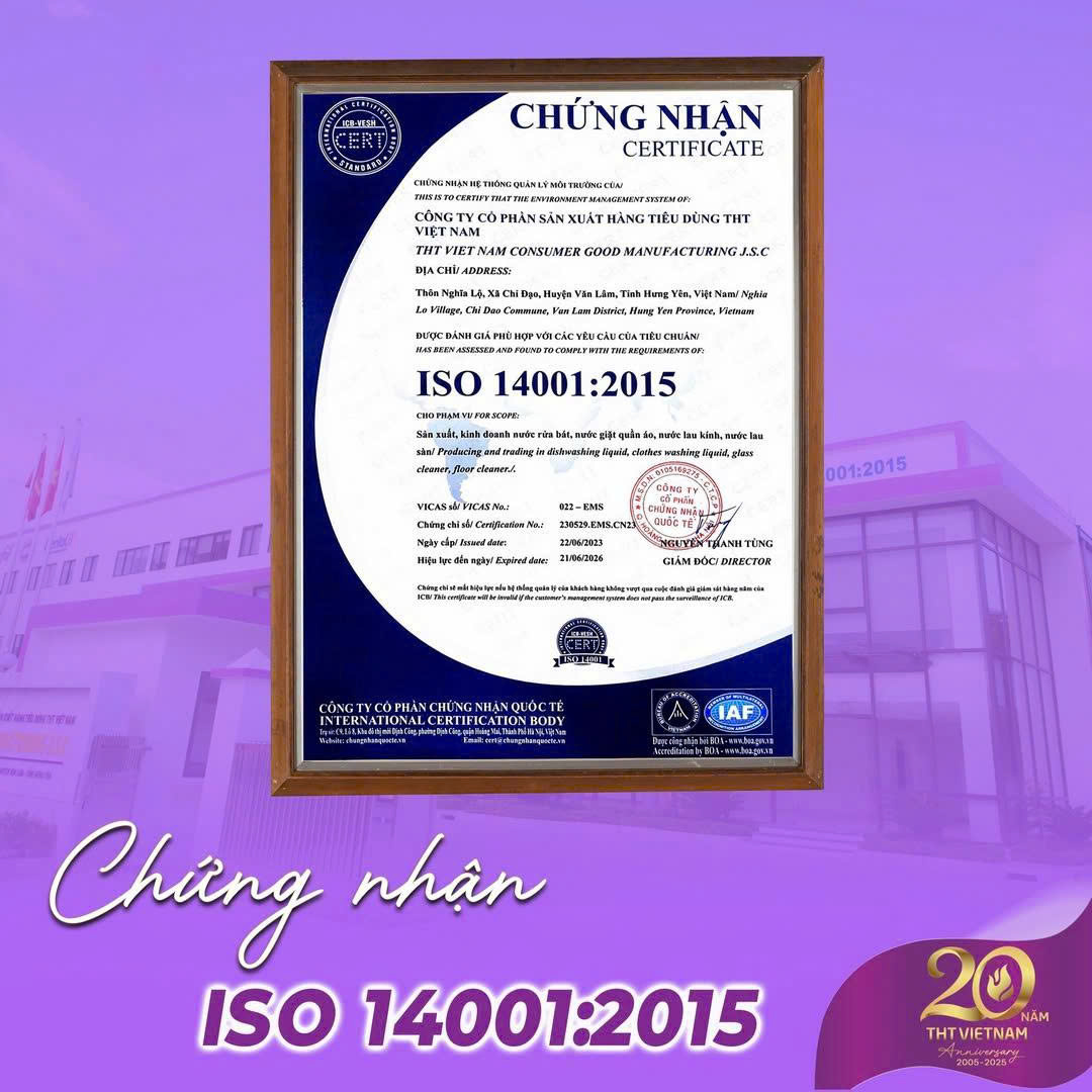 THT VIETNAM: STABLE WITH ISO INTERNATIONAL QUALITY STANDARDS