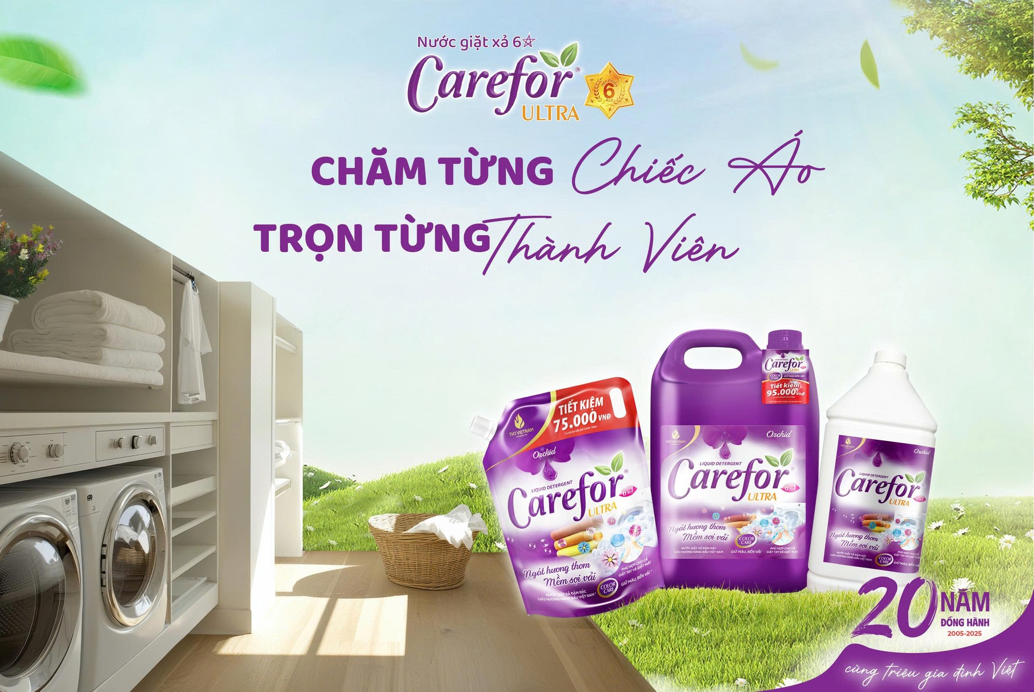 Nước giặt tích hợp nước xả: Giải pháp 2 trong 1 cho người bận rộn