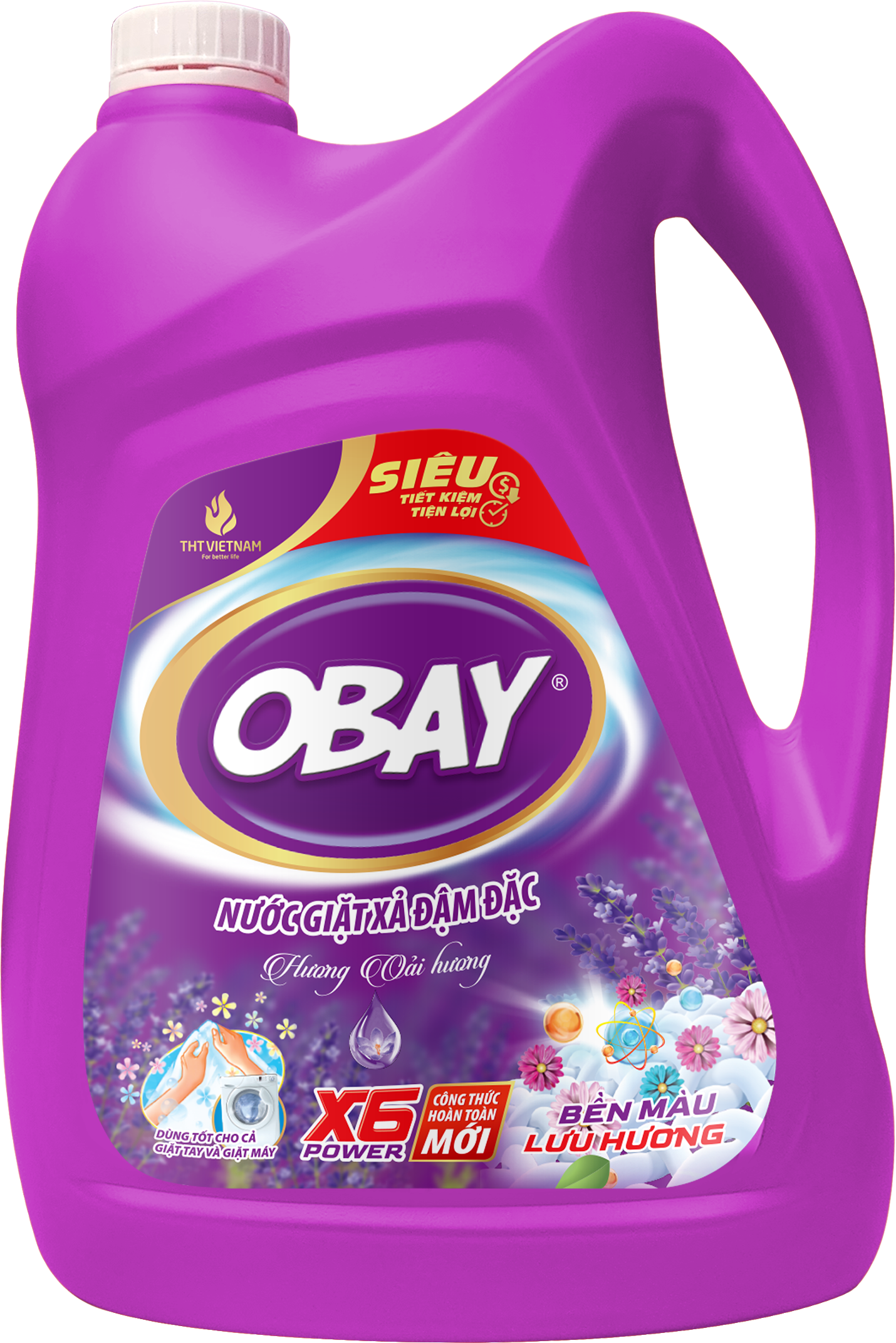 Nước giặt xả đậm đặc OBAY 4500ml
