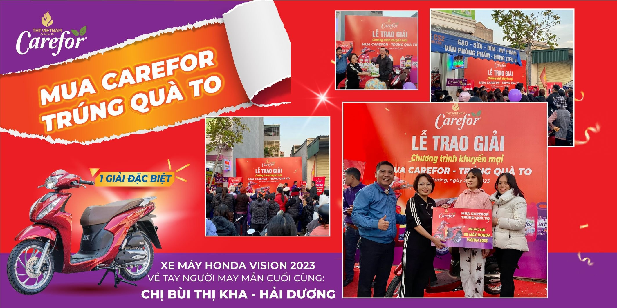 CHÚC MỪNG CÁC KHÁCH HÀNG TRÚNG GIẢI CỦA CHƯƠNG TRÌNH KHUYẾN MẠI “MUA CAREFOR – TRÚNG QUÀ TO” 2023