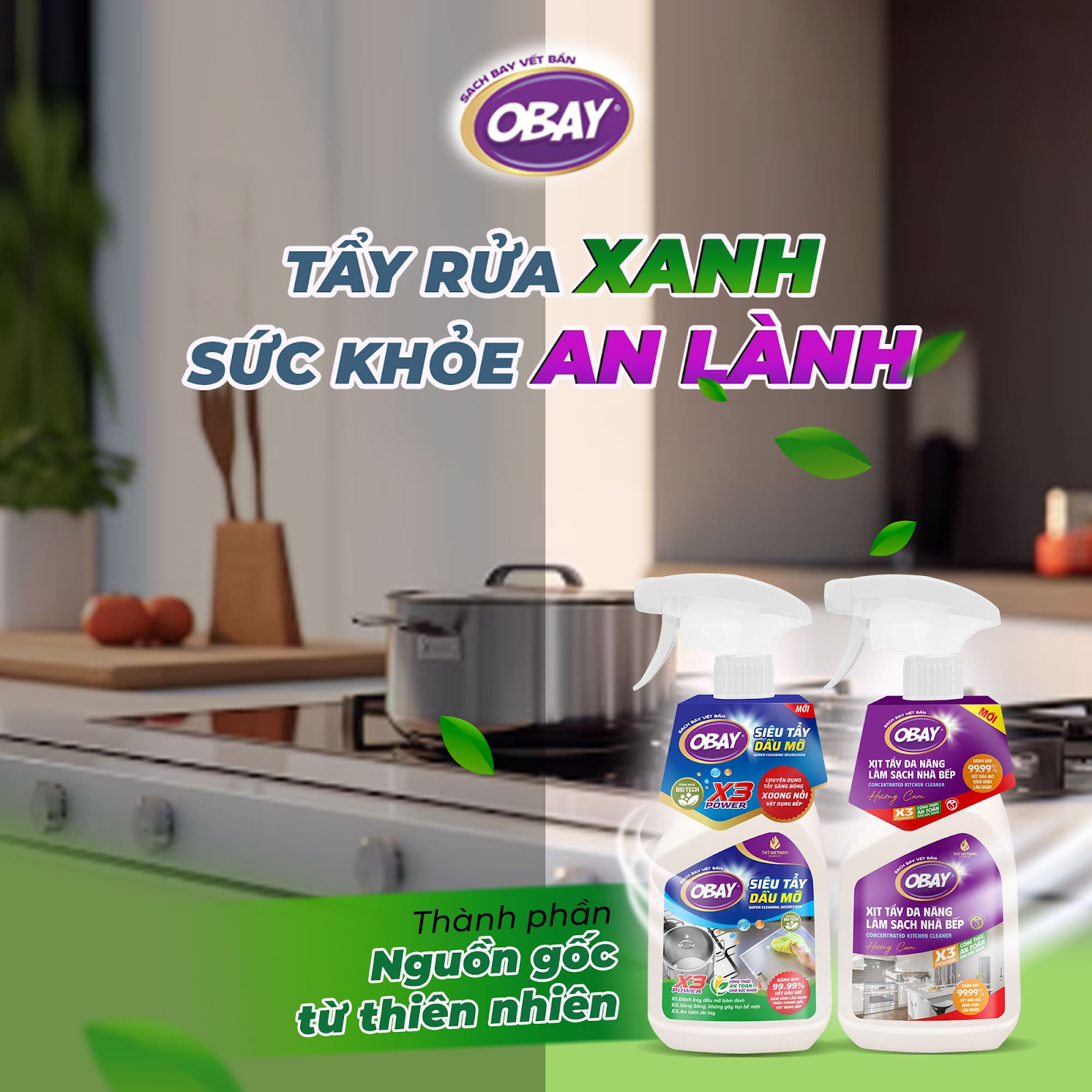 Nước tẩy rửa dầu mỡ nhà bếp sạch và an toàn