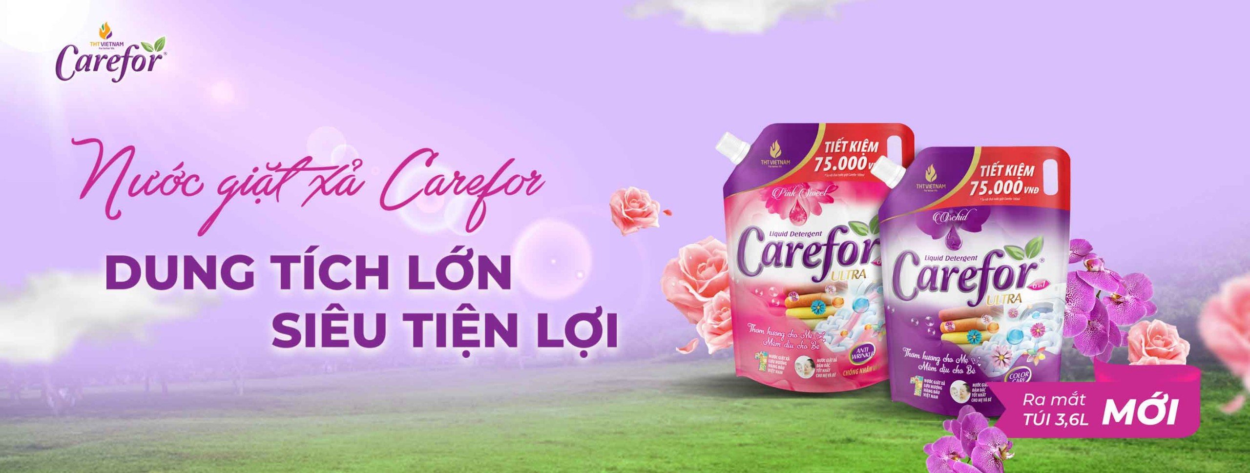 THT VIỆT NAM RA MẮT NƯỚC GIẶT XẢ CAREFOR TÚI 3,6L MỚI