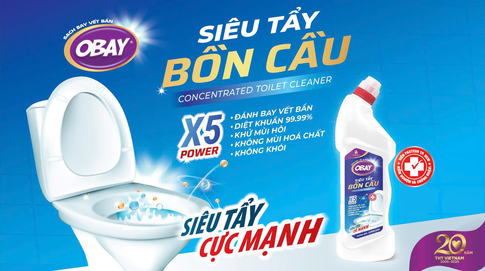 RA MẮT SẢN PHẨM MỚI: SIÊU TẨY BỒN CẦU OBAY