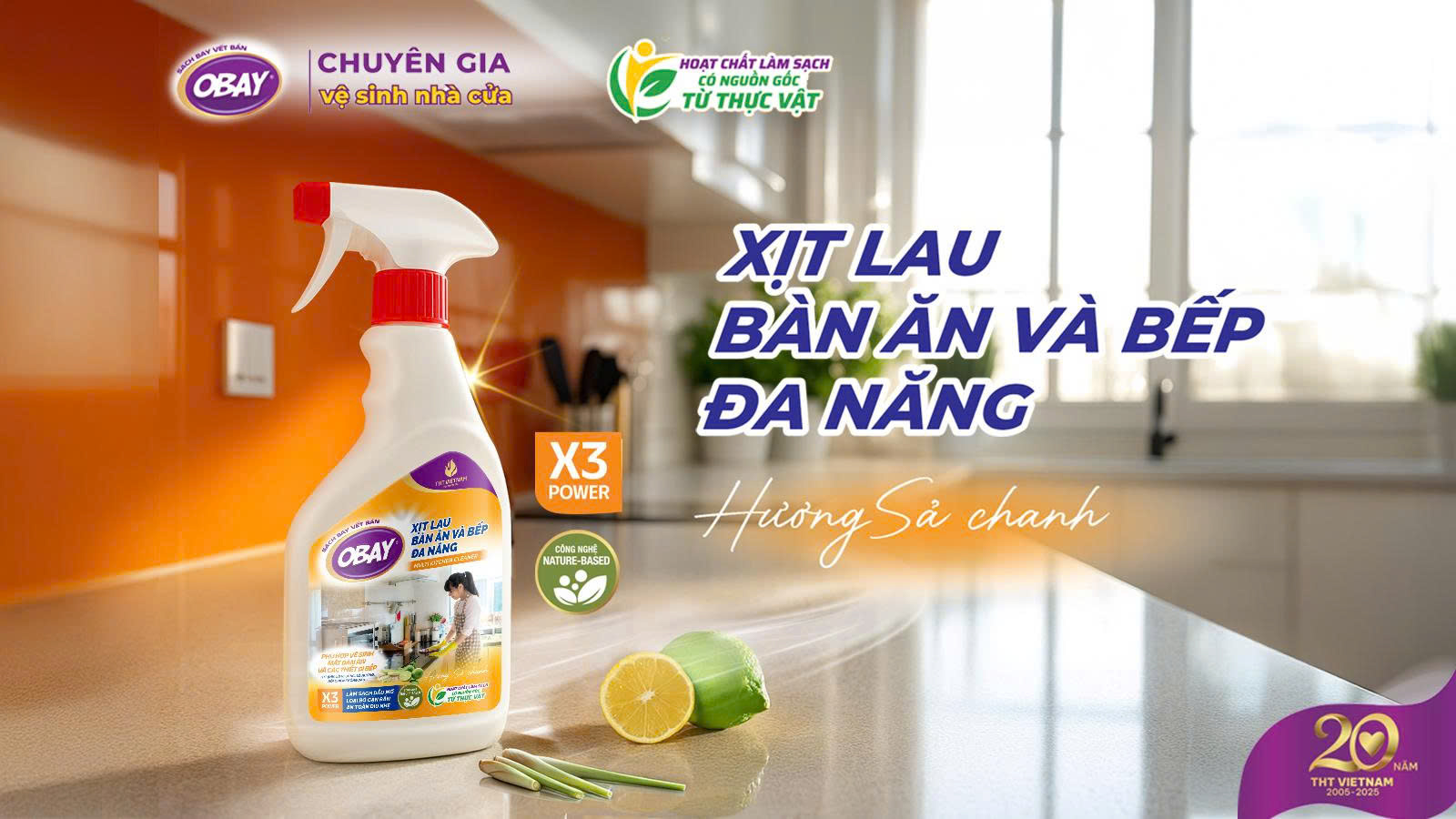 Ra mắt sản phẩm mới: Xịt lau bàn ăn và bếp đa năng Obay 