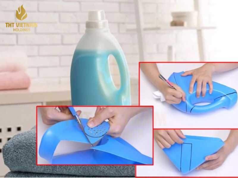CÁCH TÁI CHẾ CHAI NƯỚC GIẶT CŨ THÀNH VẬT DỤNG TIỆN ÍCH