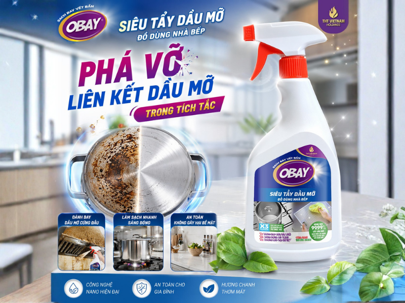 DẦU MỠ BÁM ĐẦY BẾP VÀ TƯỜNG: LÀM SAO ĐỂ XỬ LÝ NHANH GỌN TRONG 5 PHÚT?