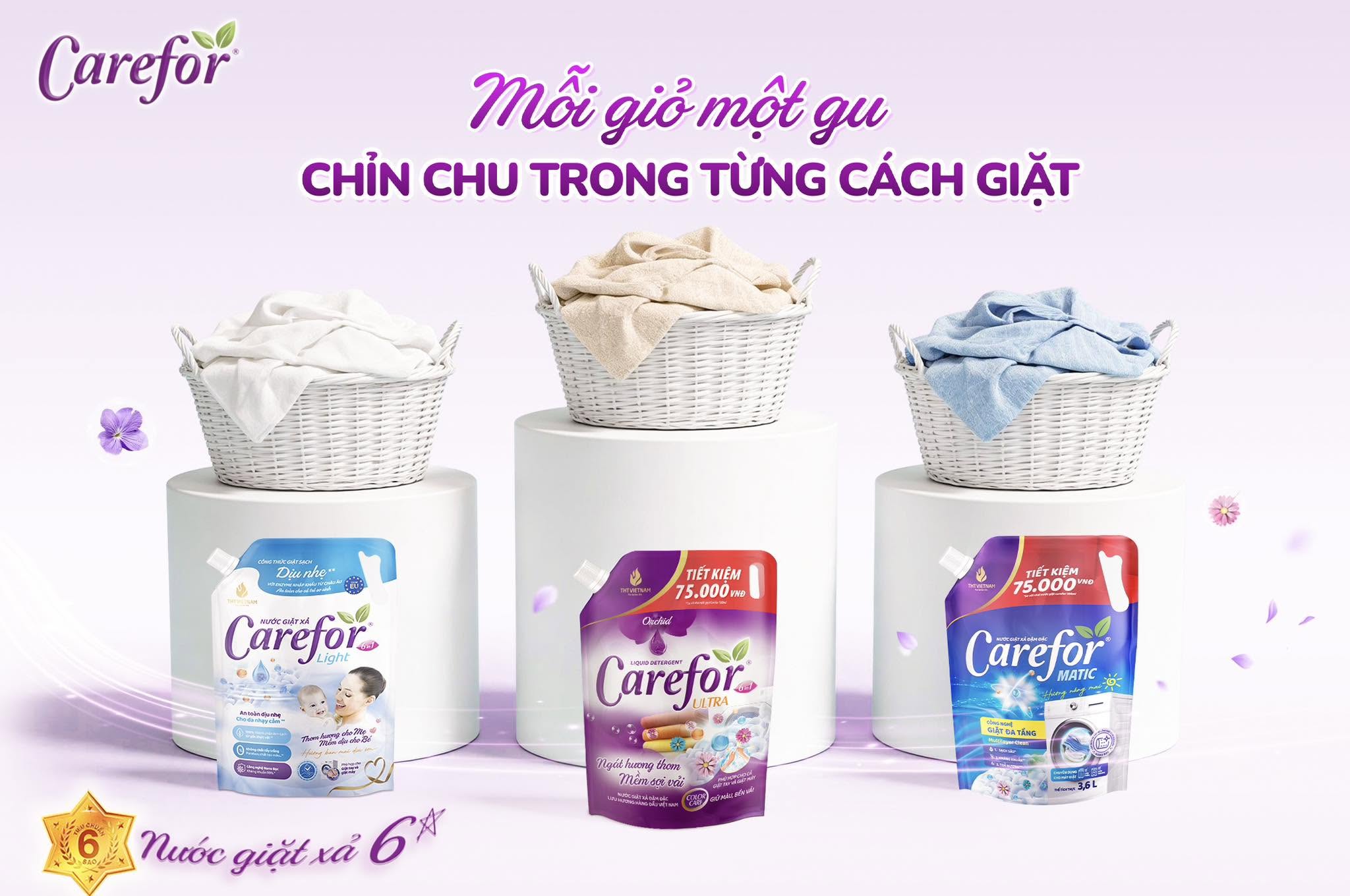 VÌ SAO CÁC DÒNG NƯỚC GIẶT XẢ CAREFOR ULTRA ĐƯỢC NHIỀU GIA ĐÌNH LỰA CHỌN TIN DÙNG?