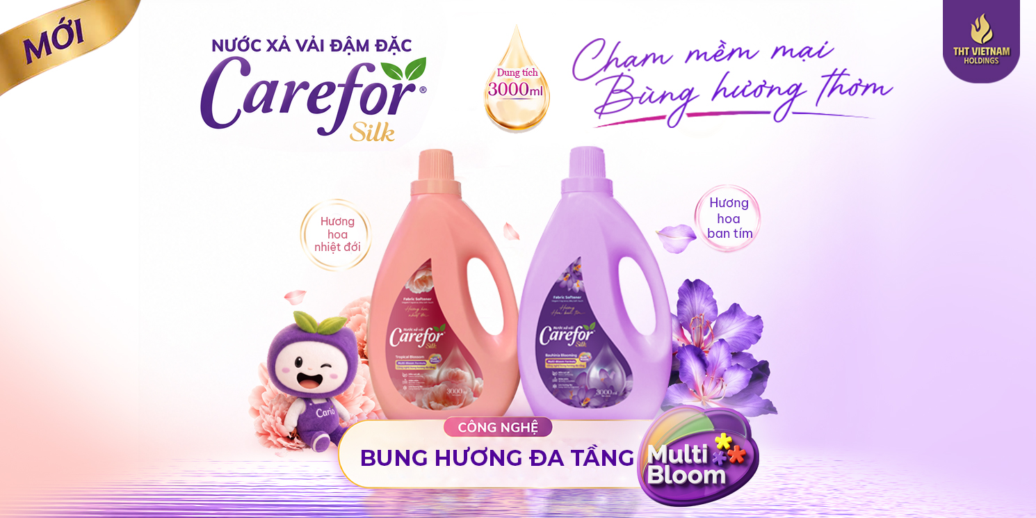 THT Việt Nam Holdings chính thức ra mắt nước xả vải đậm đặc Carefor Silk trên toàn quốc