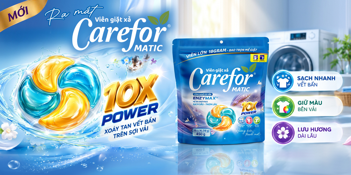 THT Việt Nam Holdings ra mắt Viên giặt xả Carefor Matic: Giải pháp giặt giũ thông minh thời đại mới